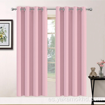 Cortinas opacas rosas de 72 pulgadas de largo